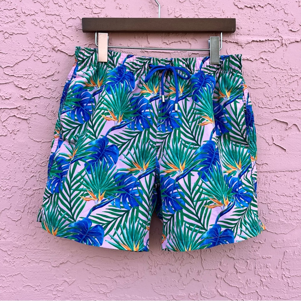 Franks Swim Trunks Swimsuit Tropical Vacation Mens Size Large